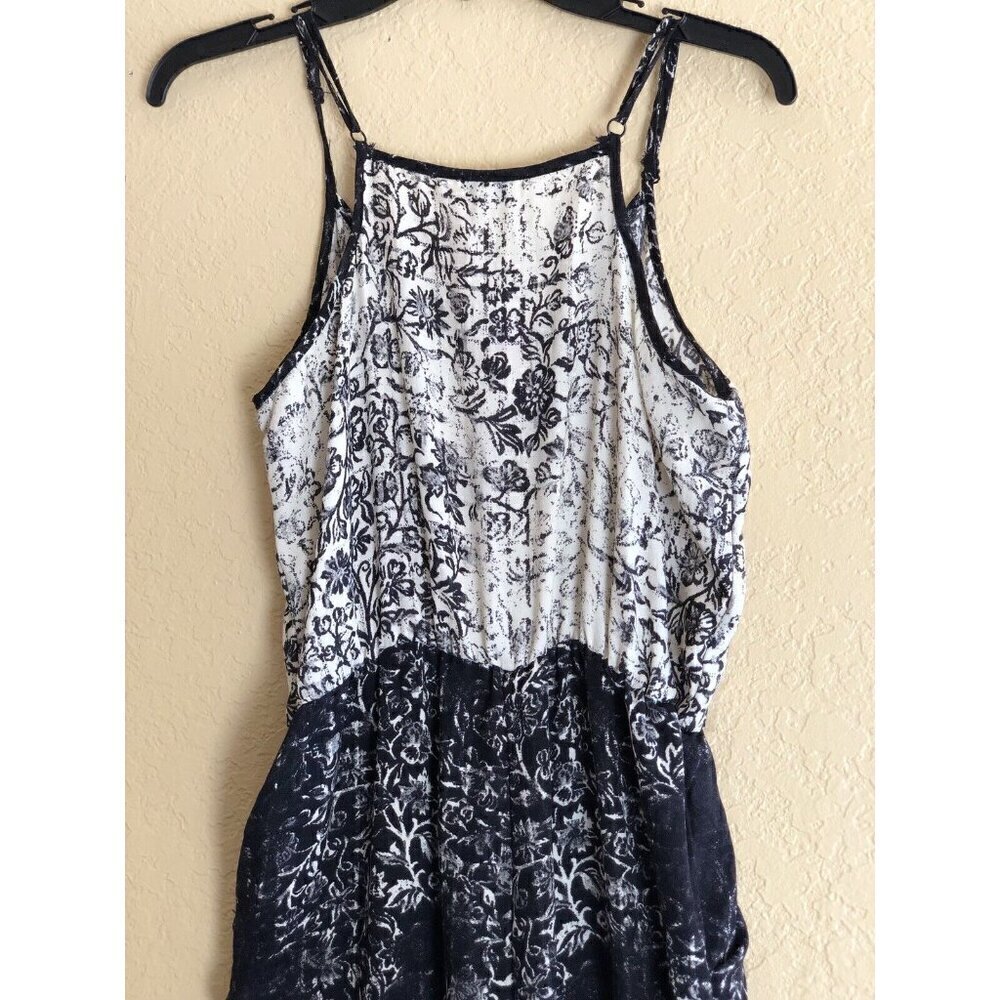 Lily White Women's Printed Drawstring Tapered Jumpsuit Size M - Picture 7 of 11